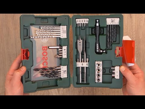 Unboxing BOSCH 41-Piece V-Line Drill Bit and Screwdriver Bit Set w/Angle Driver - Bob The Tool Man