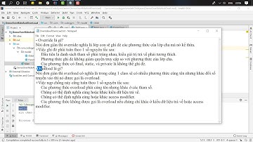 Override và Overload
