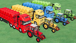 Work with Colors - GRASS BALE WORK with TRUCK LOADING - Farming Simulator 22