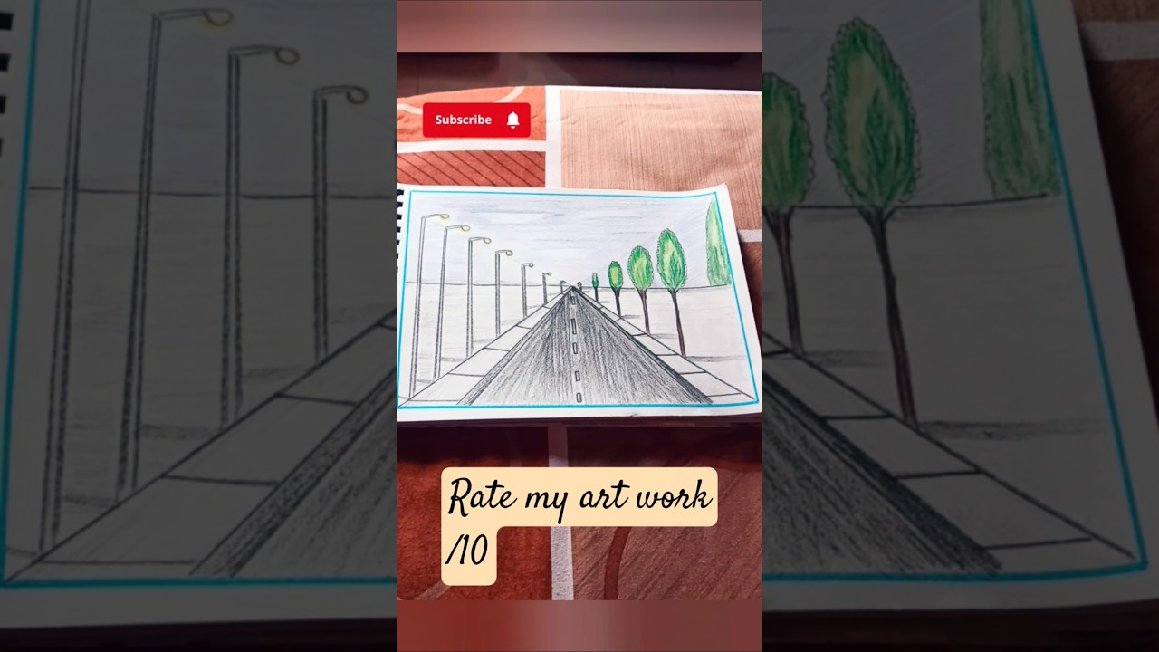 |Road Perspective Sketch ✏️ | Rate It Out of 10 