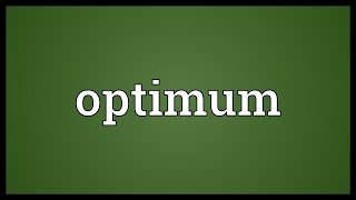Optimum Meaning Profile