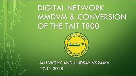 Digital Network MMDVM & conversion of the Tait T800