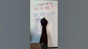 This Simple Trick Reveals How Many Odd Numbers Hide Between 26 and 88 🔥 | Can You Guess It?
