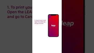How to print your card on the mobile app