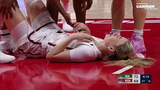 🤕 FOREARM to THROAT/NECK has Samuelson shaken up | WNBA Seattle Storm vs Washington Mystics