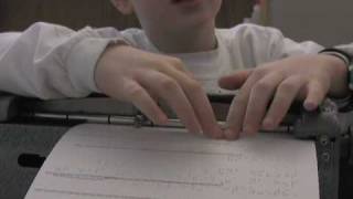 Learning Braille at Jenkins Elementary