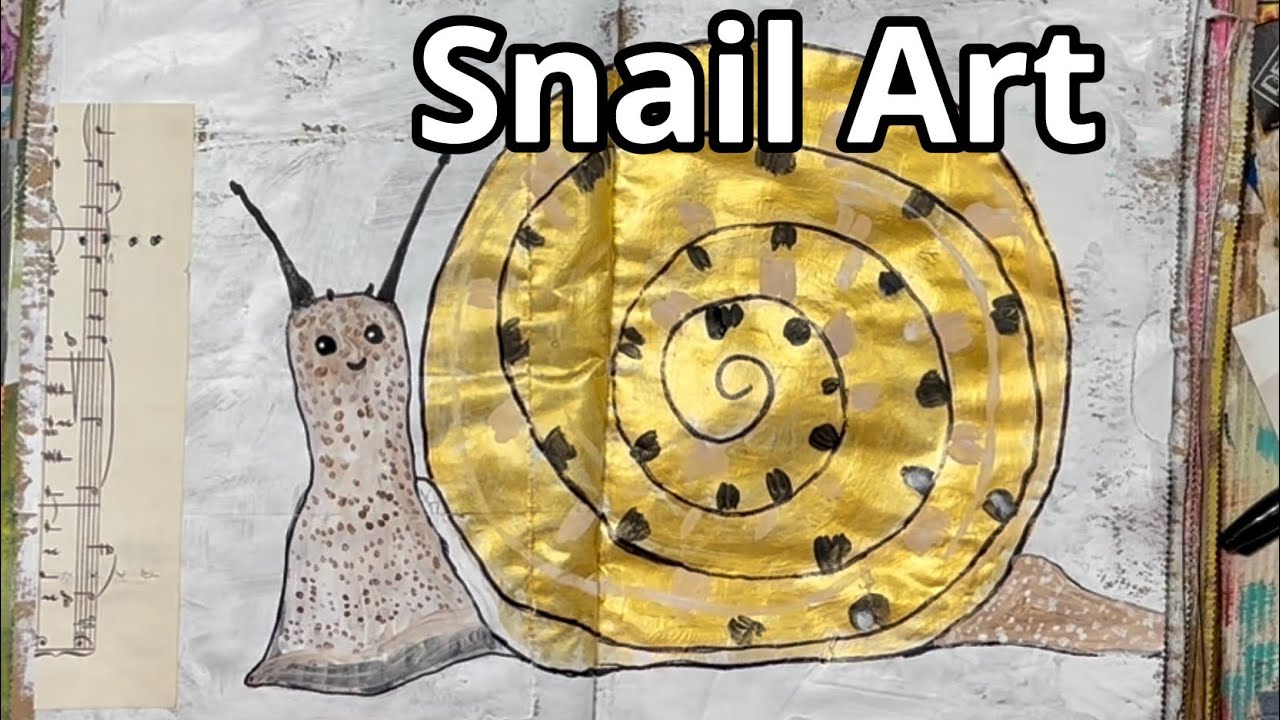 JUNK JOURNAL GLUING & SNAIL ART 
