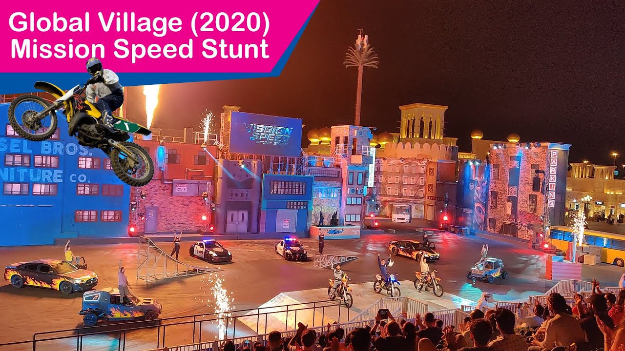 Amazing Global Village Mission Stunt Show 2020#dubai 💜🇦🇪 