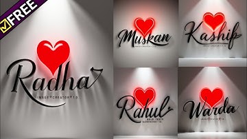 Heart Name Art Photoediting | How To Create 3d Name Art Logo Heart Shaped DP Using Ideogram Ai #name