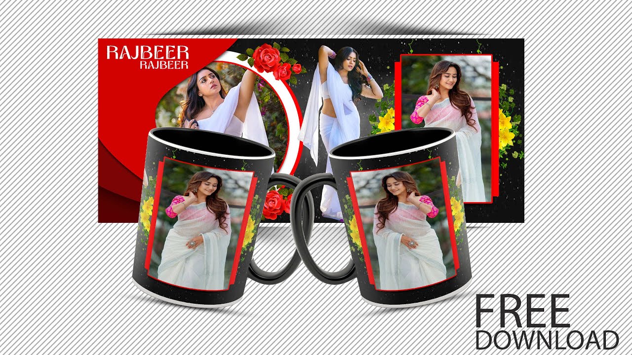 ✅How to Design a Coffee Mug Photoshop Hindi tutorial| Photo Mug In Photoshop | Sunset Trick