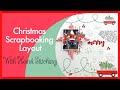 How to Make a Christmas Scrapbooking Layout ~ with Hand Stitching