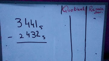 Subtraction of base 5 number