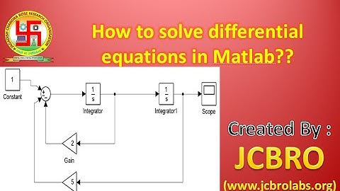 How to solve differential equation using Simulink ??