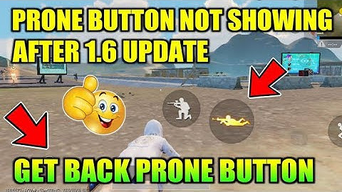 Get Back Prone Button After  BGMI PUBG MOBILE UPDATE Lying down option not showing crouch mer...