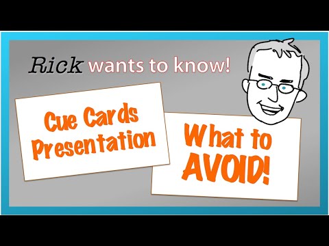 Cue Cards Presentations  - What To Avoid thumbnail