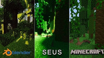 Minecraft Graphics: SEUS PTGI Shaders vs Blender
