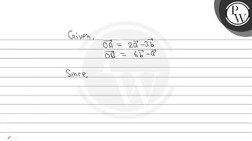 A and \( \mathrm{B} \) are two points with position vectors \( 2 \v...