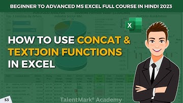 How to Format Text Using Concat & Textjoin Functions in Excel #excelcourse