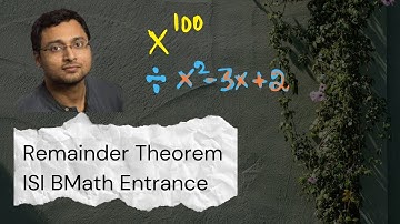 Remainder Challenge from ISI BMath Entrance 2008 Problem 15 Objective | Algebra from Math Olympiad