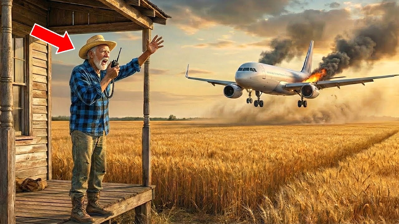 Jet perd ses deux moteurs au-dessus de sa ferme. Le fermier prend la radio et commande le vol