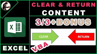 Clear Content Button Excel VBA