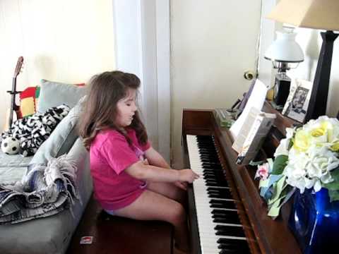 Natalie Aguilar ABC song at piano