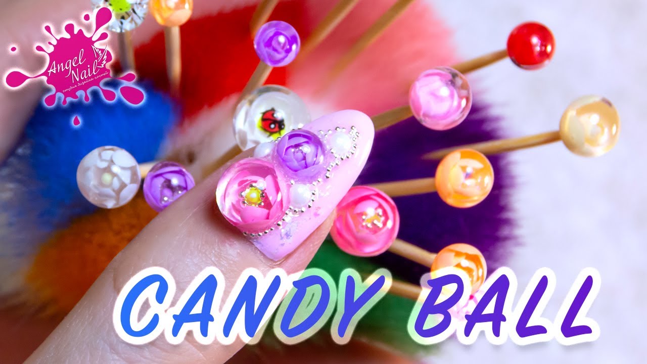 Техника CANDY BALL  Делаем Шары из Геля / Дизайн Ногтей BUBBLE FLOWERS