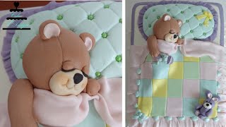 Bolo Ursinho A Dormir | Sleeping Teddy Bear Cake (ENGLISH SUBTITLES)