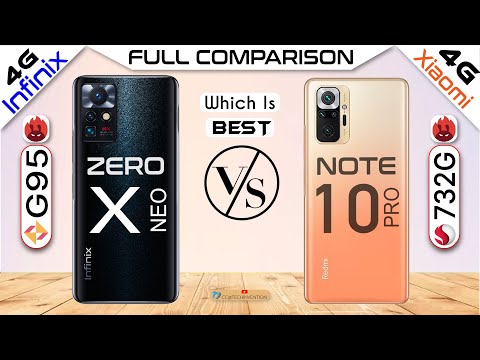 Infinix Zero X NEO vs Xiaomi Redmi Note 10 Pro Full Comparison | G95 vs 732G| Which is Best in 2022
