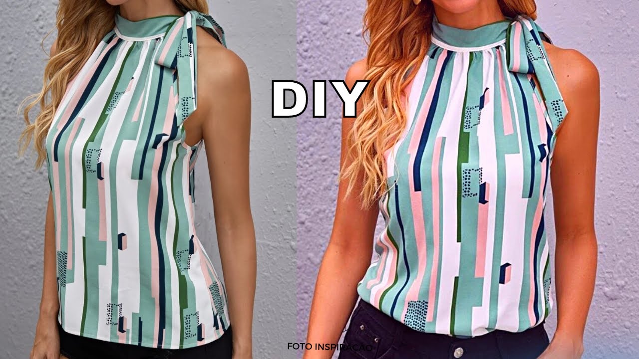 COMO FAZER BLUSA CAVA AMERICANA FÁCIL SEM MOLDE