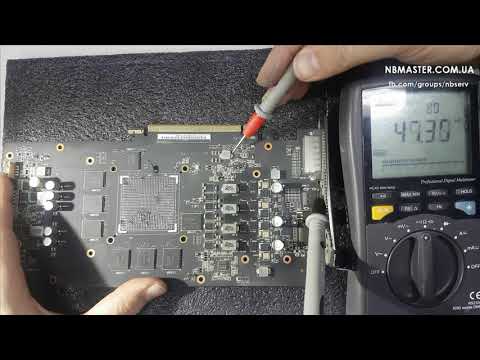 ✅ Диагностические замеры сопротивлений на рабочей плате видеокарты Asus mining RX470 4G LED ✅ Диагностические замеры сопротивлений на рабочей плате видеокарты Asus mining RX470 4G LED