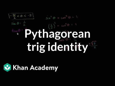 Using the Pythagorean trig identity | Trig identities and examples | Trigonometry | Khan Academy