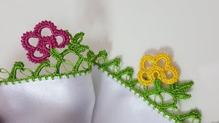 Yan Yan Çiçekler Tığ Oyası Yapımı