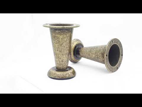 Опора меблева регульована метал Туреччина - 10см ALARA Бронза, видео 1