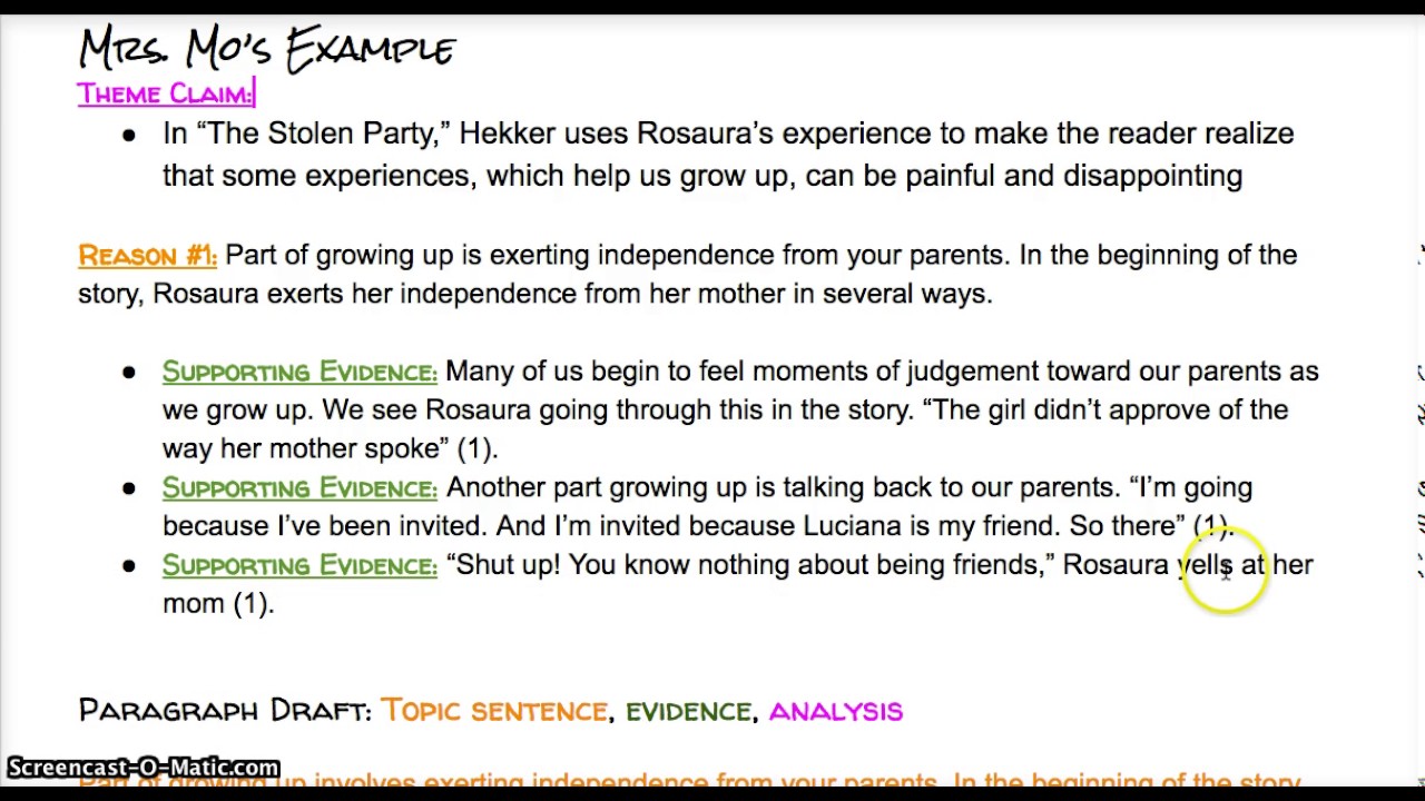 how to write analytical paragraph