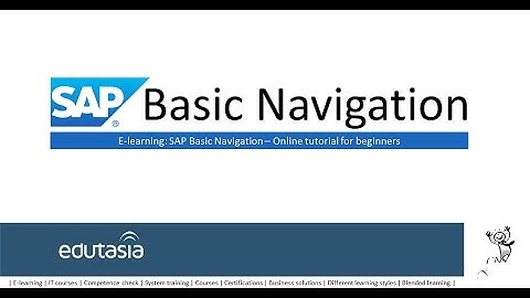 E-learning in SAP Basic Navigation