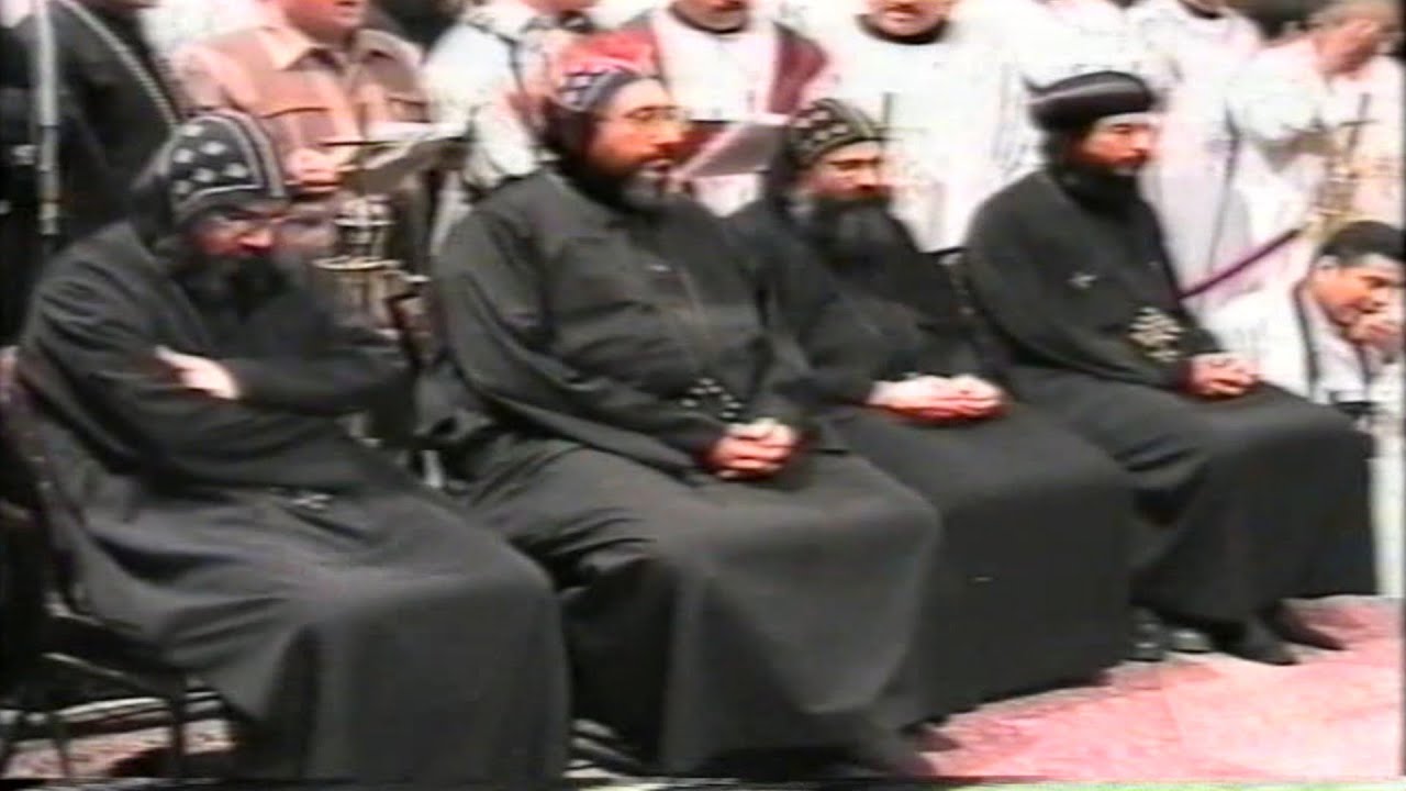 عشية عيد العنصرة 2004 وسيامة الانبا ارميا والانبا مكاريوس والانبا اباكير بيد قداسة البابا شنودة