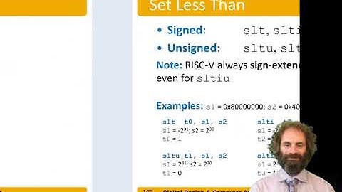 DDCA Ch6 - Part 21: Signed and Unsigned RISC-V Instructions
