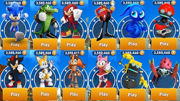 Sonic Dash 2 Sonic Boom - All 7 Characters Unlocked and Fully Upgraded Hack unlimited Rings Shadow