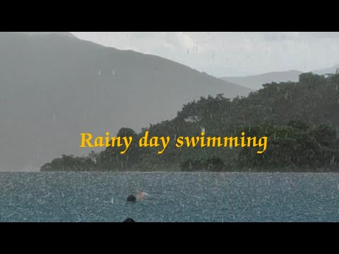 Rainy day swimming