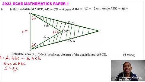 2022 KCSE MATHEMATICS PAPER 1 QUESTION 6