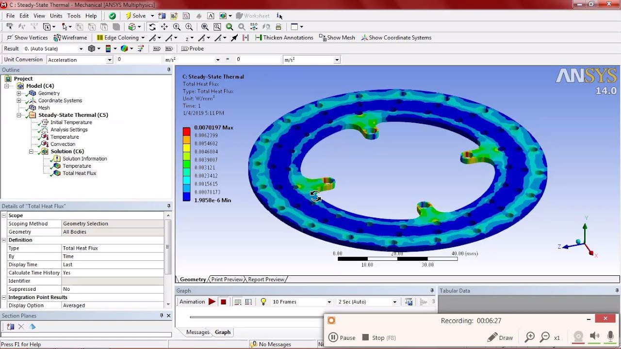 ANSYS WORKBENCH THERMAL ANALYSIS DISC PLATE ANALYSIS YouTube