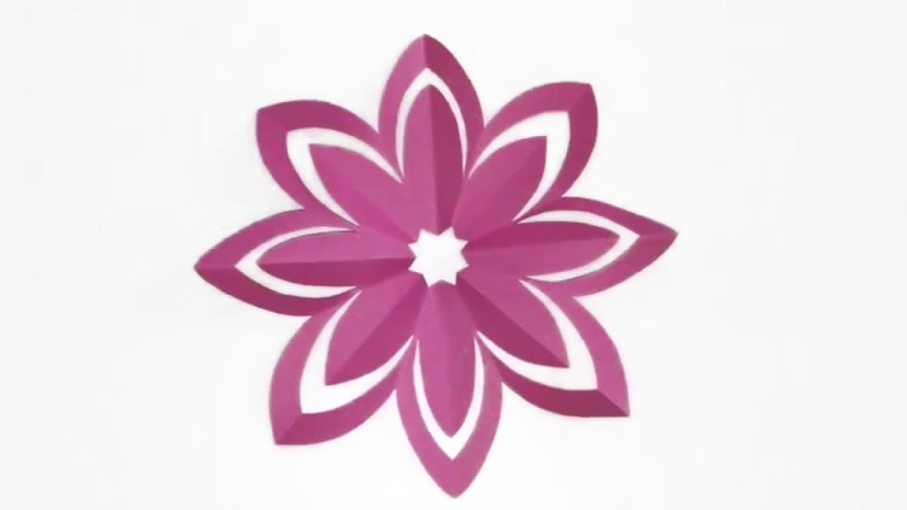 How to make Flower Design paper cutting flower design paper design