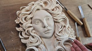 How to make a carved portrait of a girl