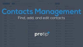 Contacts Management - protip