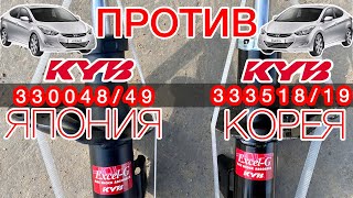 Сравнение  амортизаторов KYB 3330048/49 и KYB 333518/19  для Hyundai  Elantra MD