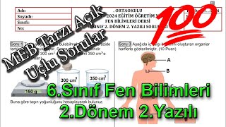 6.sınıf Fen Bilimleri 2.Dönem 2.Yazılı 2024