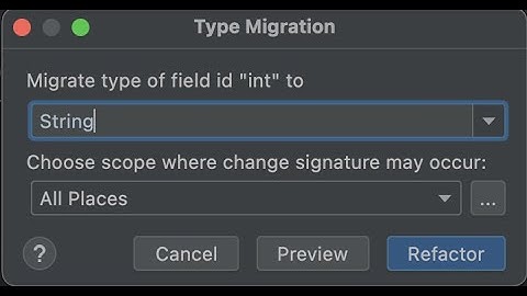 Type Migration -  Intellij
