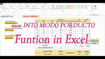 3 formula in excel INT, MOD, PRODUCT function