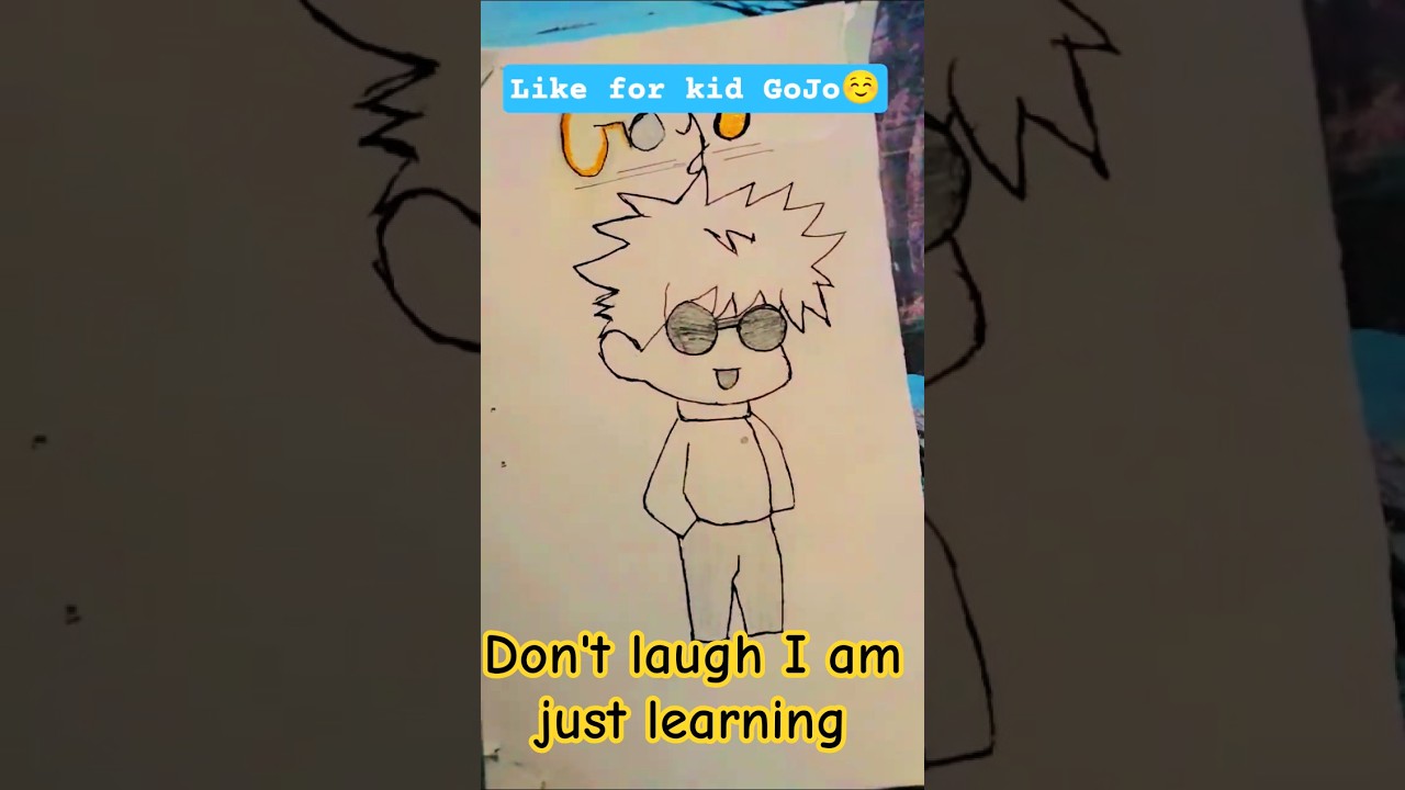 gojo drawing 🥰😈 #anime #jujutsukaisen by Anime_artlover